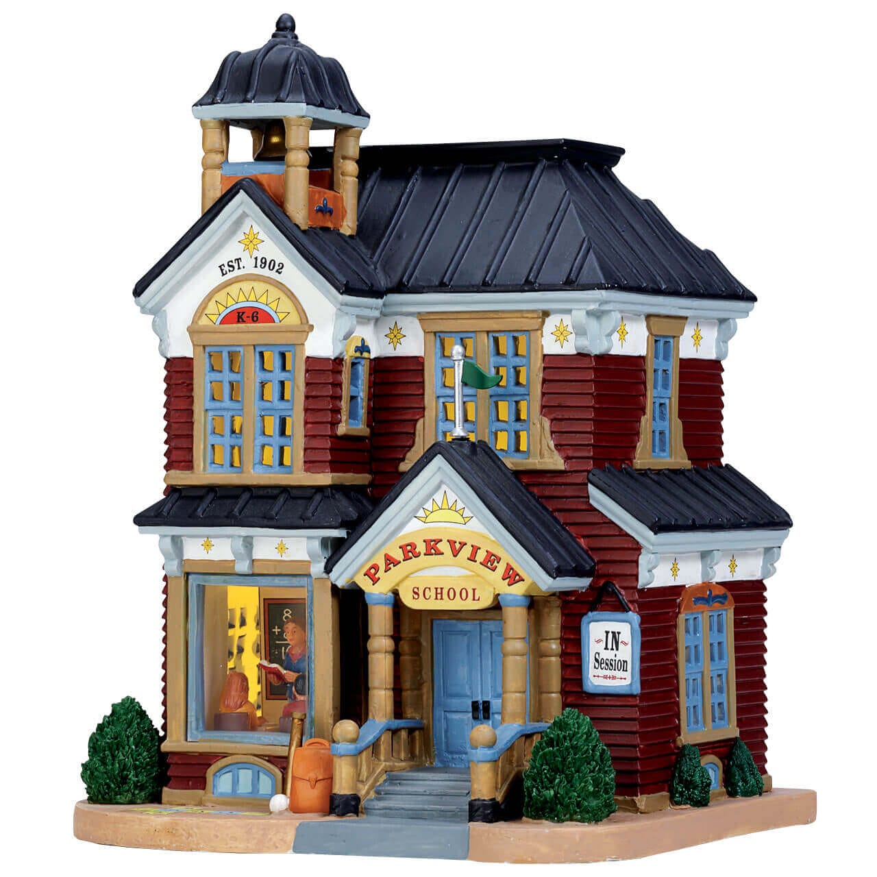 lemax-parkview-school-beleuchtetes-miniatur-schulhaus image 1