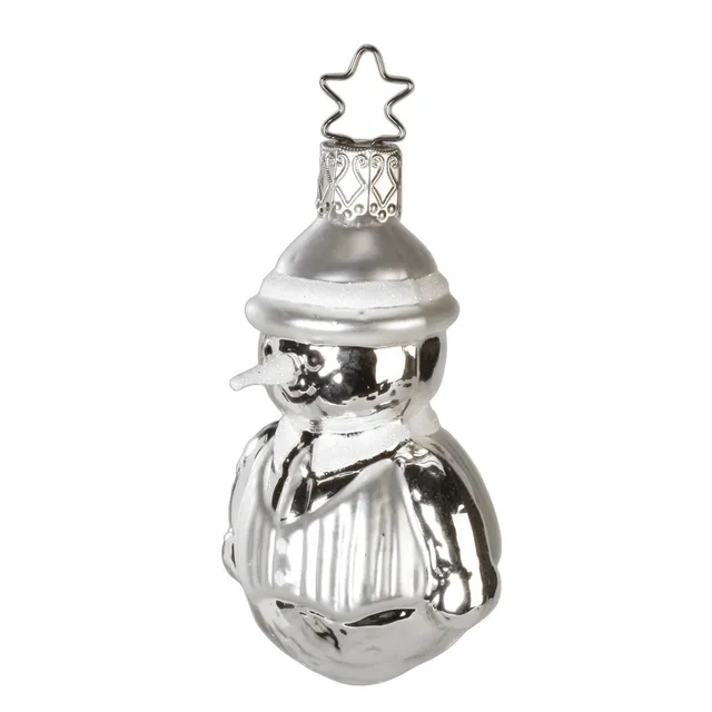 inge-glas-schneemann-christbaumkugel-7-5-cm-silber image 1
