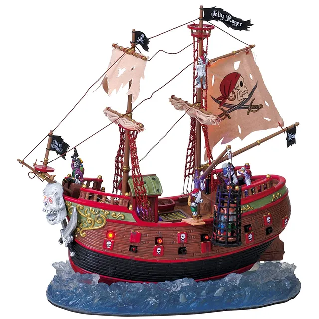 lemax-the-jolly-roger-animiertes-piratenschiff-mit-sound-licht-spooky-town image 1