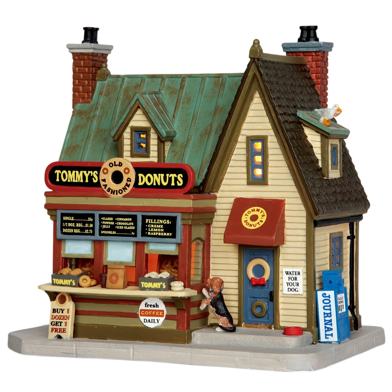 lemax-tommy-s-donuts-miniaturhaus-weihnachtsdorf image 1