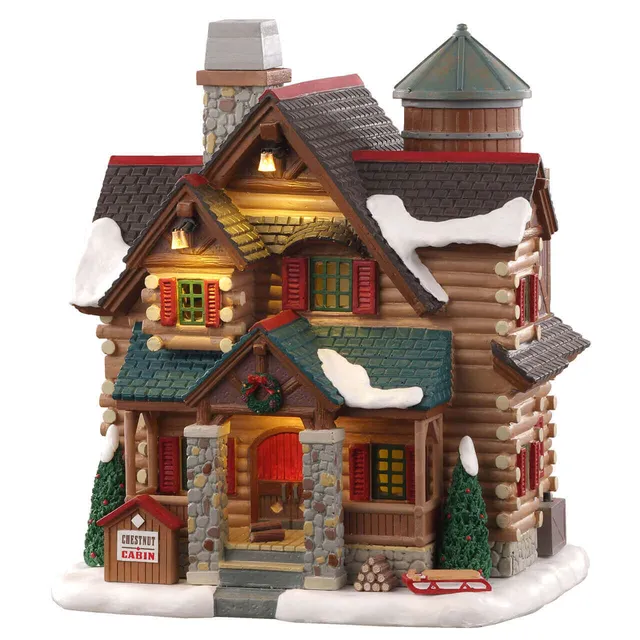 lemax-chestnut-cabin-blockh-tte-mit-rauchfunktion-f-r-vail-village image 1