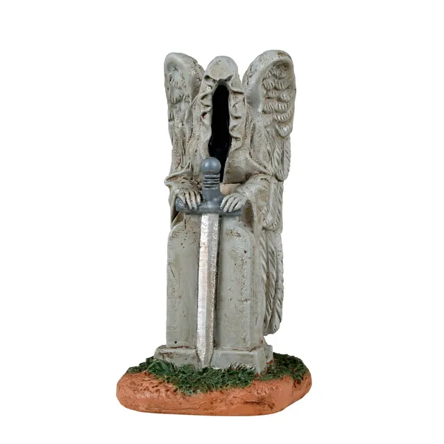 lemax-haunted-cemetery-statue-spooky-town-friedhofs-engel-mit-schwert image 1