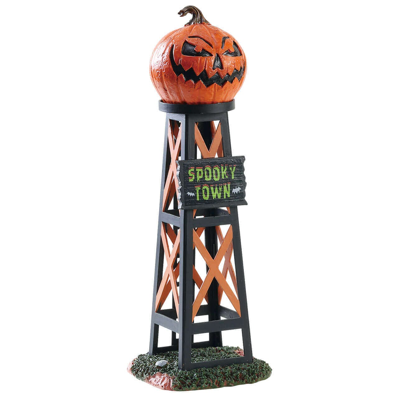 lemax-evil-pumpkin-water-tower-spooky-town-miniatur image 1