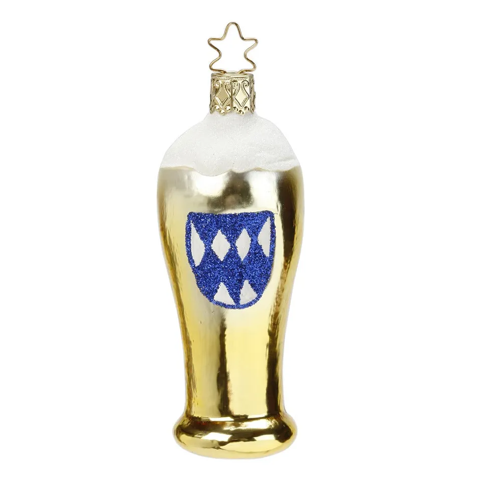 inge-glas-wei-bier-christbaumkugel-10-cm-gold image 1