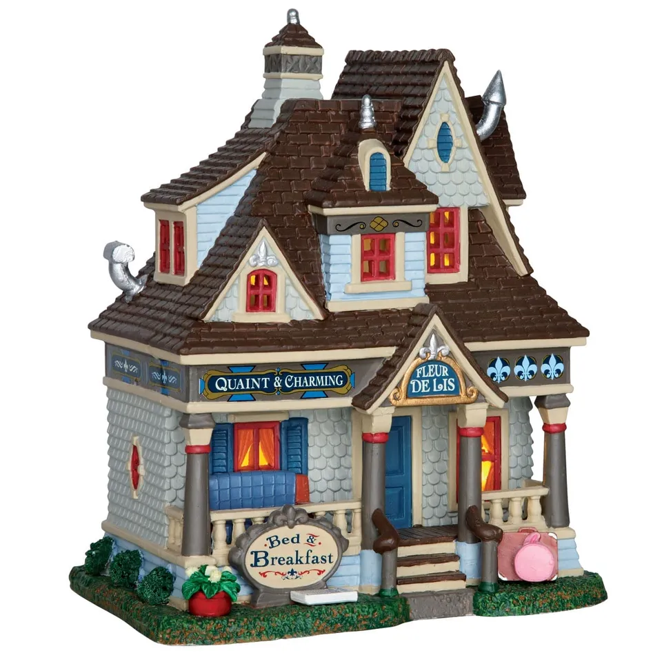 lemax-fleur-de-lis-b-b-beleuchtetes-miniaturhaus image 1