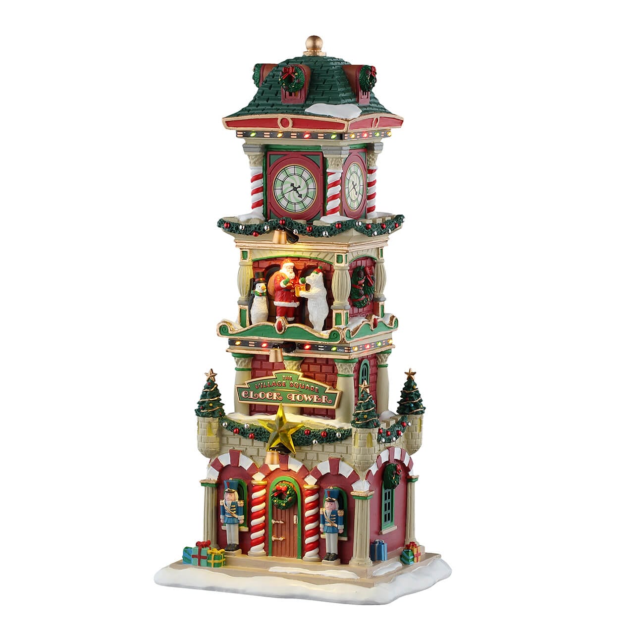 lemax-the-village-square-clock-tower-weihnachtsturm image 1