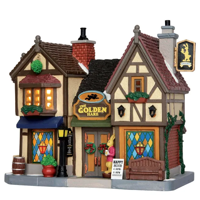 lemax-the-golden-hare-tavern-beleuchtetes-miniaturhaus-taverne image 1