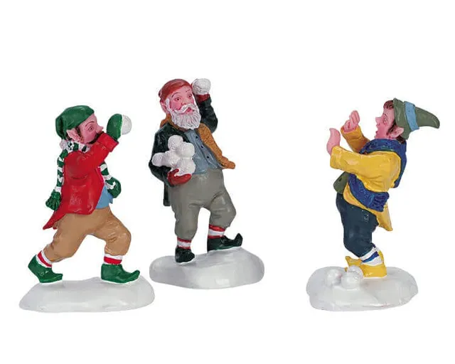 lemax-snowball-frenzy-miniatur-schneeballschlacht image 1