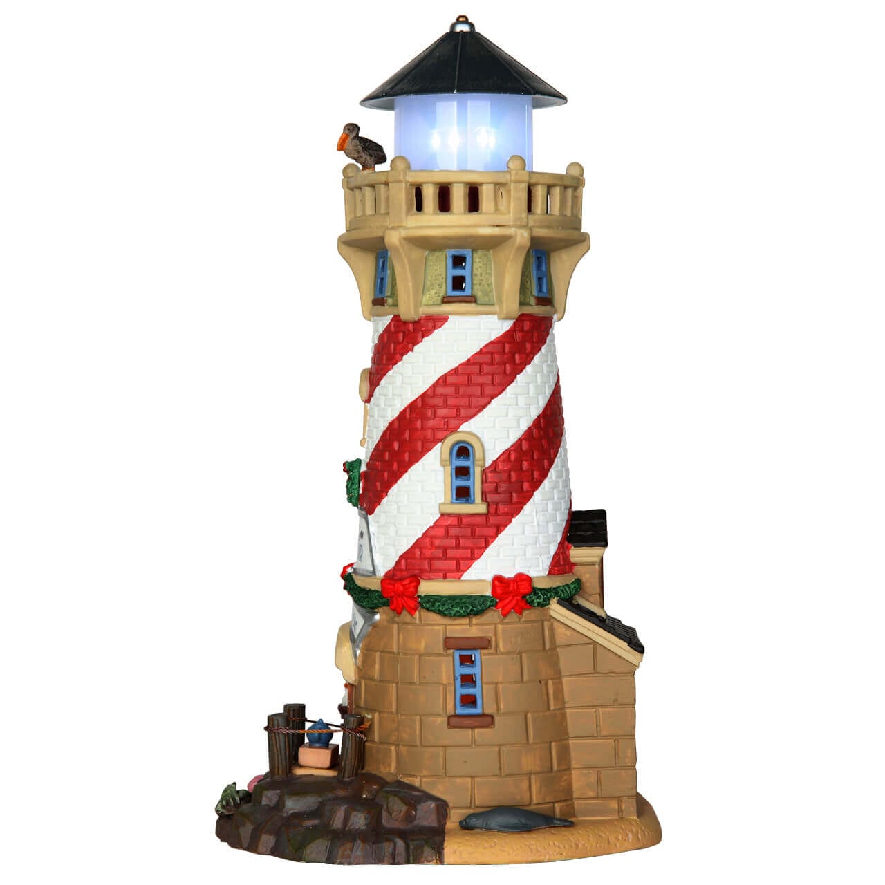 lemax-snug-harbor-lighthouse-leuchtturm-mit-blinklicht image 3