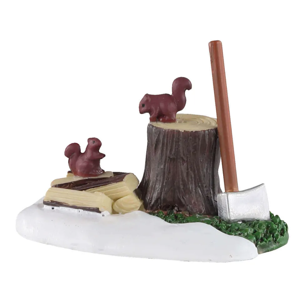 lemax-axe-and-logs-miniatur-holzscheite-mit-axt image 1