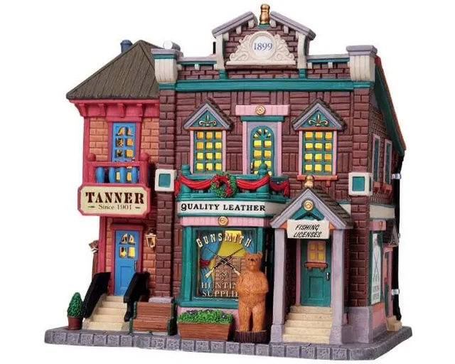 lemax-gunsmith-tanner-weihnachtsdorf-fachgesch-ft-miniaturhaus image 1
