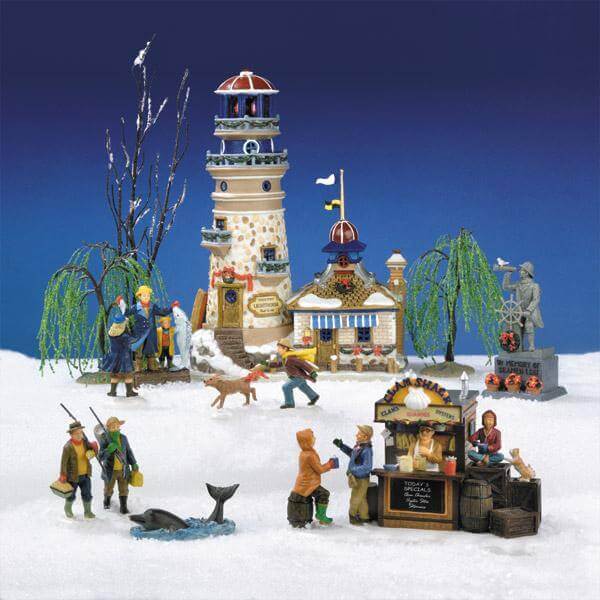 lemax-12-pc-foggy-point-lighthouse-kit-weihnachtsdorf-set image 2