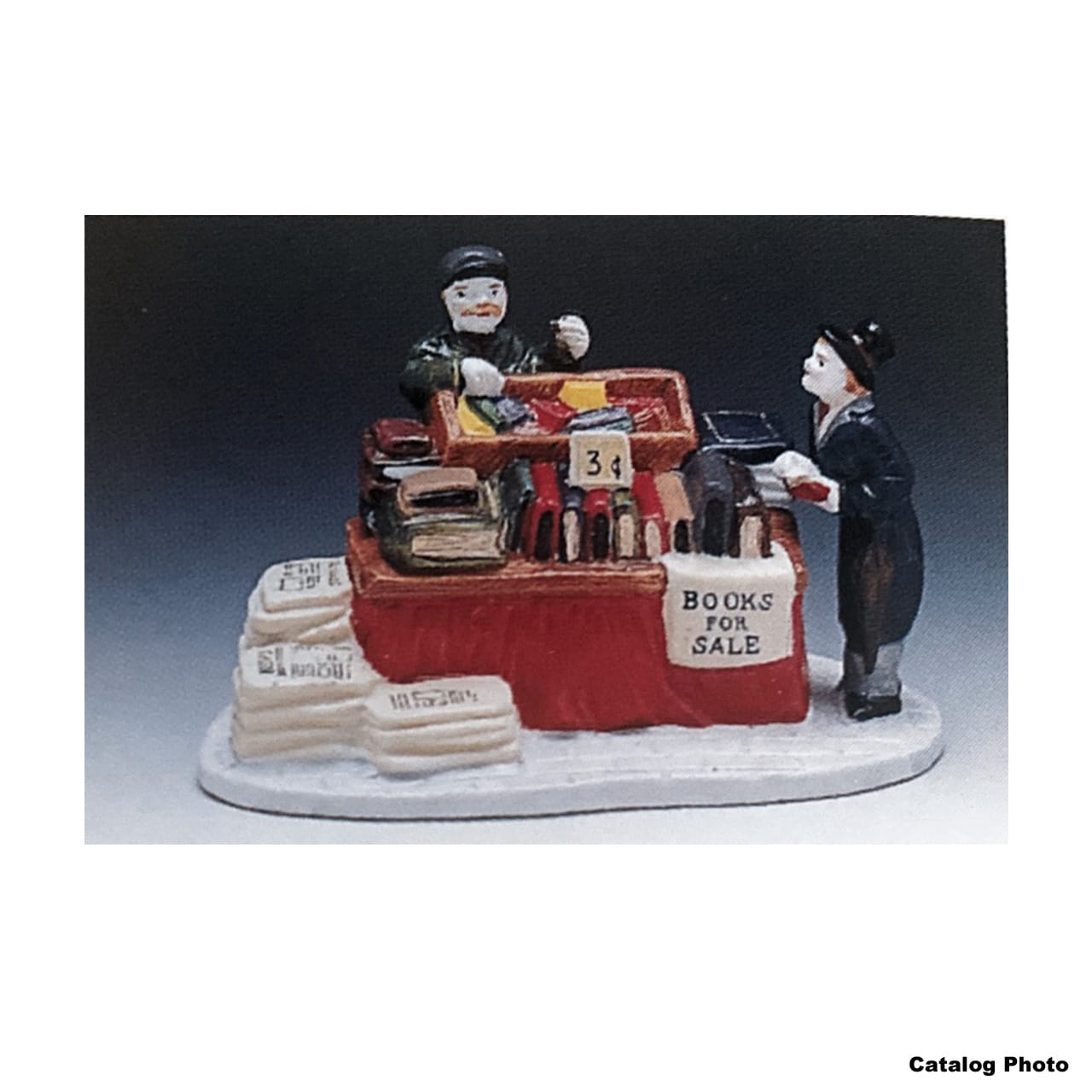 lemax-book-vendor-marktszene-figur image 1