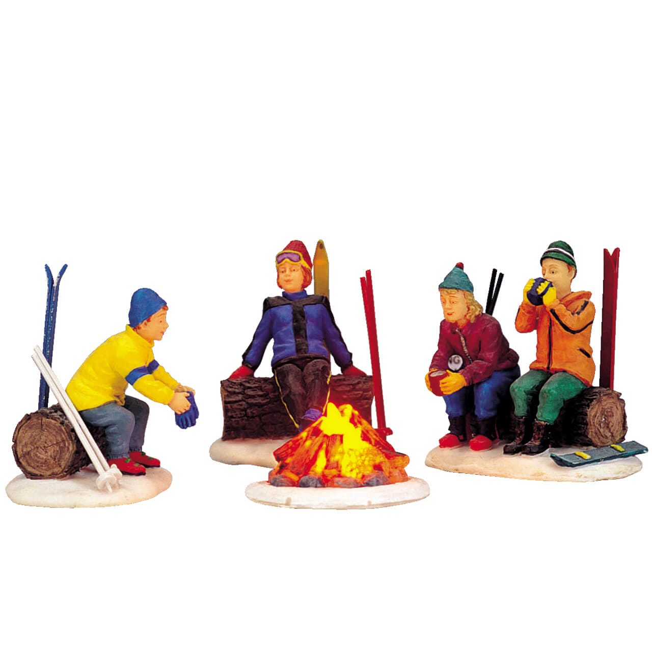 lemax-skiers-camp-fire-set-of-4-lagerfeuer-set-f-r-die-miniaturwelt-10-statt-12- image 2