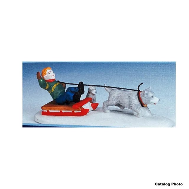 lemax-sled-dog-champ-miniatur-figur-hundeschlitten image 1