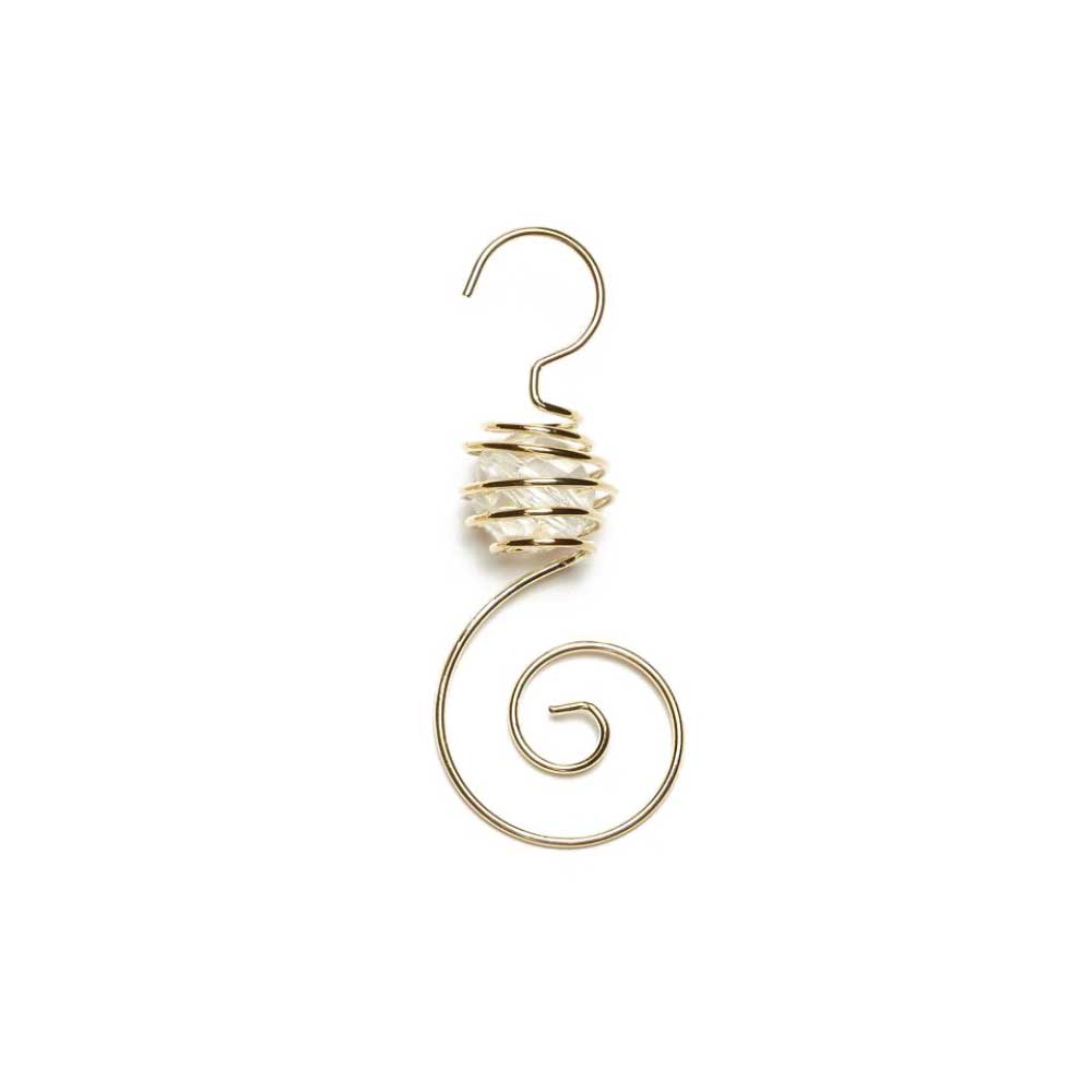 spiralh-nger-mit-perle-gold-metall-christbaumh-nger-7-cm-6-st-ck image 1