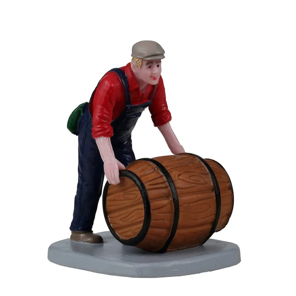 lemax-the-wine-barrel-dorffigur-mit-weinfass image 1