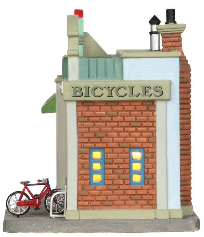 lemax-comet-bike-shop-weihnachts-fahrradladen-miniatur image 2