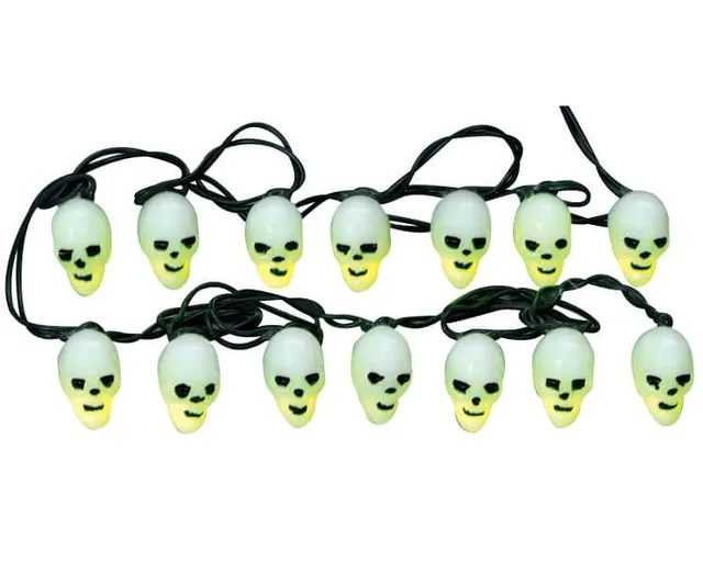 lemax-14-lighted-skull-string-spooky-town-lichterkette image 1