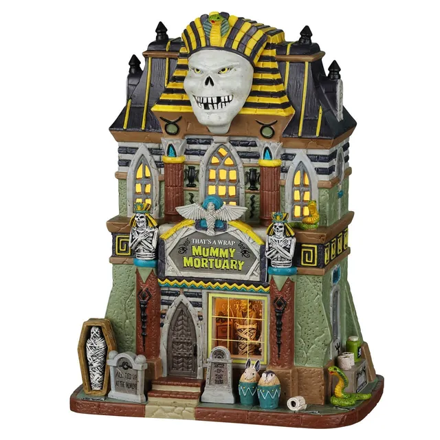 lemax-spooky-town-haus-that-s-a-wrap-mummy-mortuary image 1