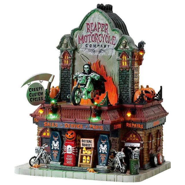 lemax-reaper-motorcycle-co-spooky-town-mit-lichteffekt image 1