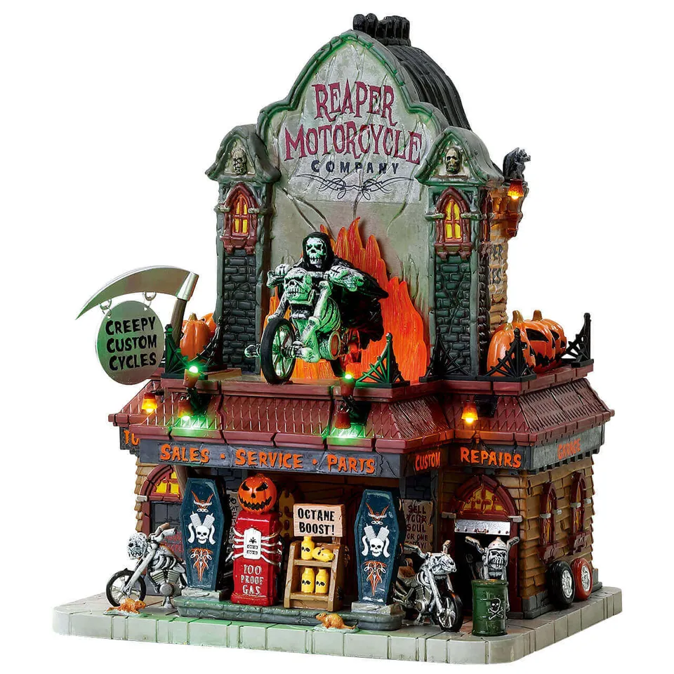 lemax-reaper-motorcycle-co-spooky-town-mit-lichteffekt image 1