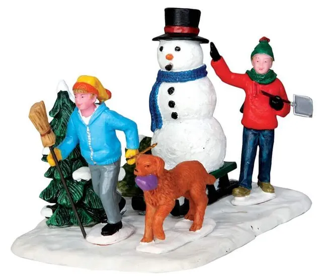 lemax-snowman-transport-miniaturfahrzeug-weihnachtsdorf image 1