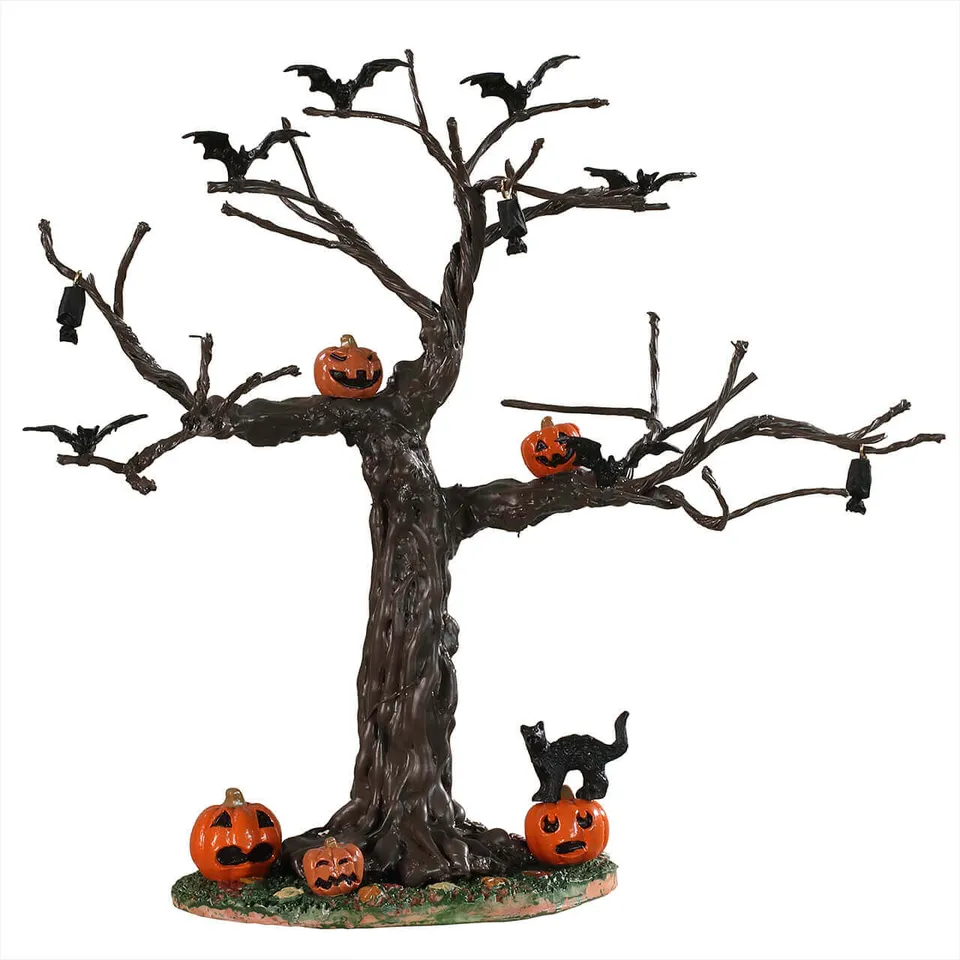 lemax-batty-for-pumpkins-tree-spooky-town-halloween-baum image 1