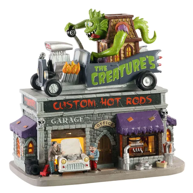 lemax-the-creature-s-custom-hot-rod-shop-spooky-town image 1