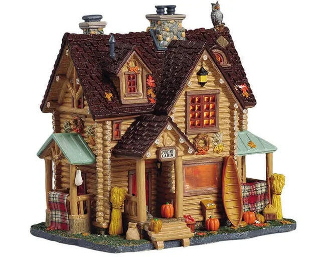 lemax-pine-mt-cabin-beleuchtete-bergh-tte-weihnachtsdorf image 1