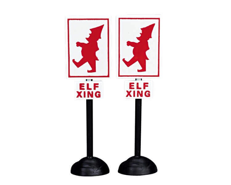 lemax-elf-crossing-signs-miniatur-wegweiser-zubeh-r image 1