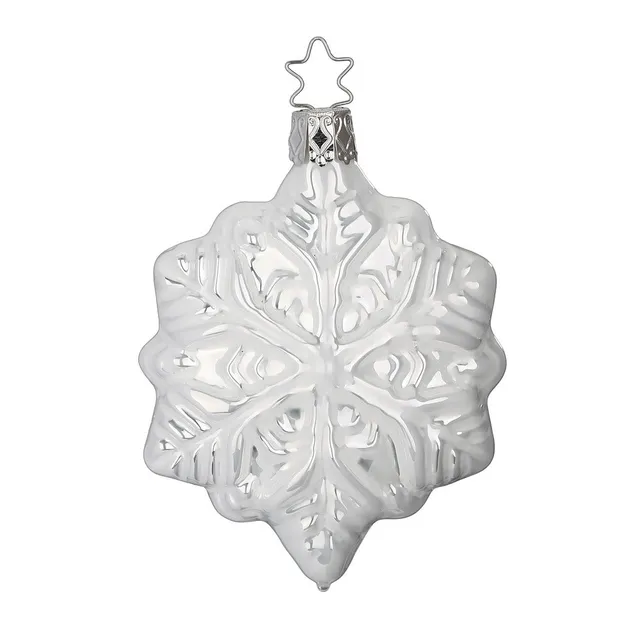 inge-glas-schneeflocke-christbaumkugel-wei-9-cm image 1