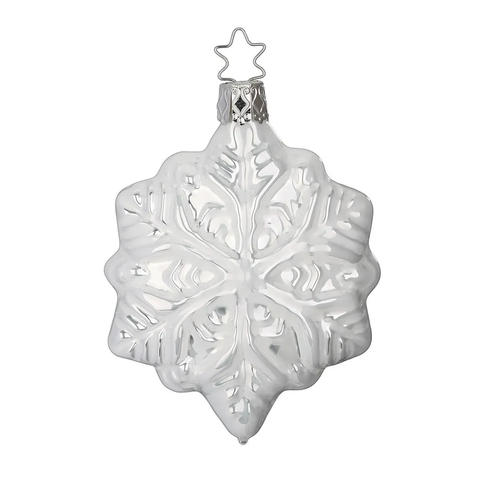 inge-glas-schneeflocke-christbaumkugel-wei-9-cm image 1