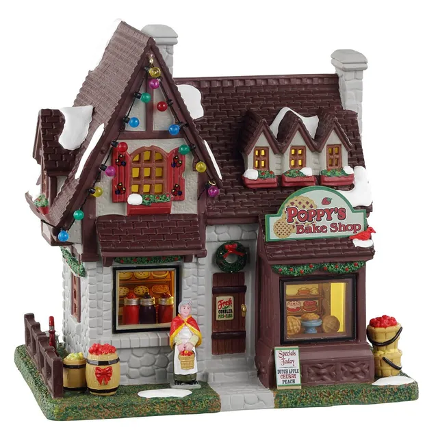 lemax-poppy-s-bakeshop-caddington-haus-beleuchtet image 1