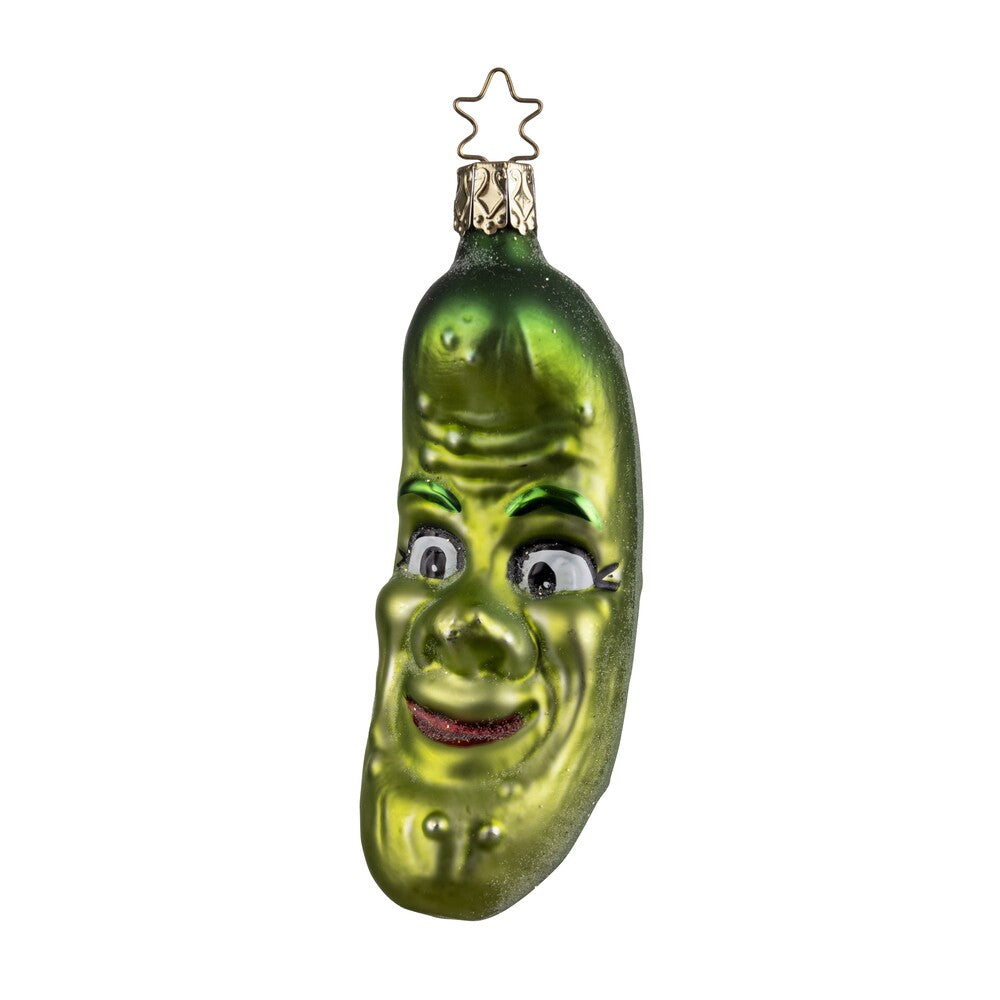inge-glas-manufaktur-herr-gurke-christbaumschmuck-11-cm-gr-ne-glasfigur image 1