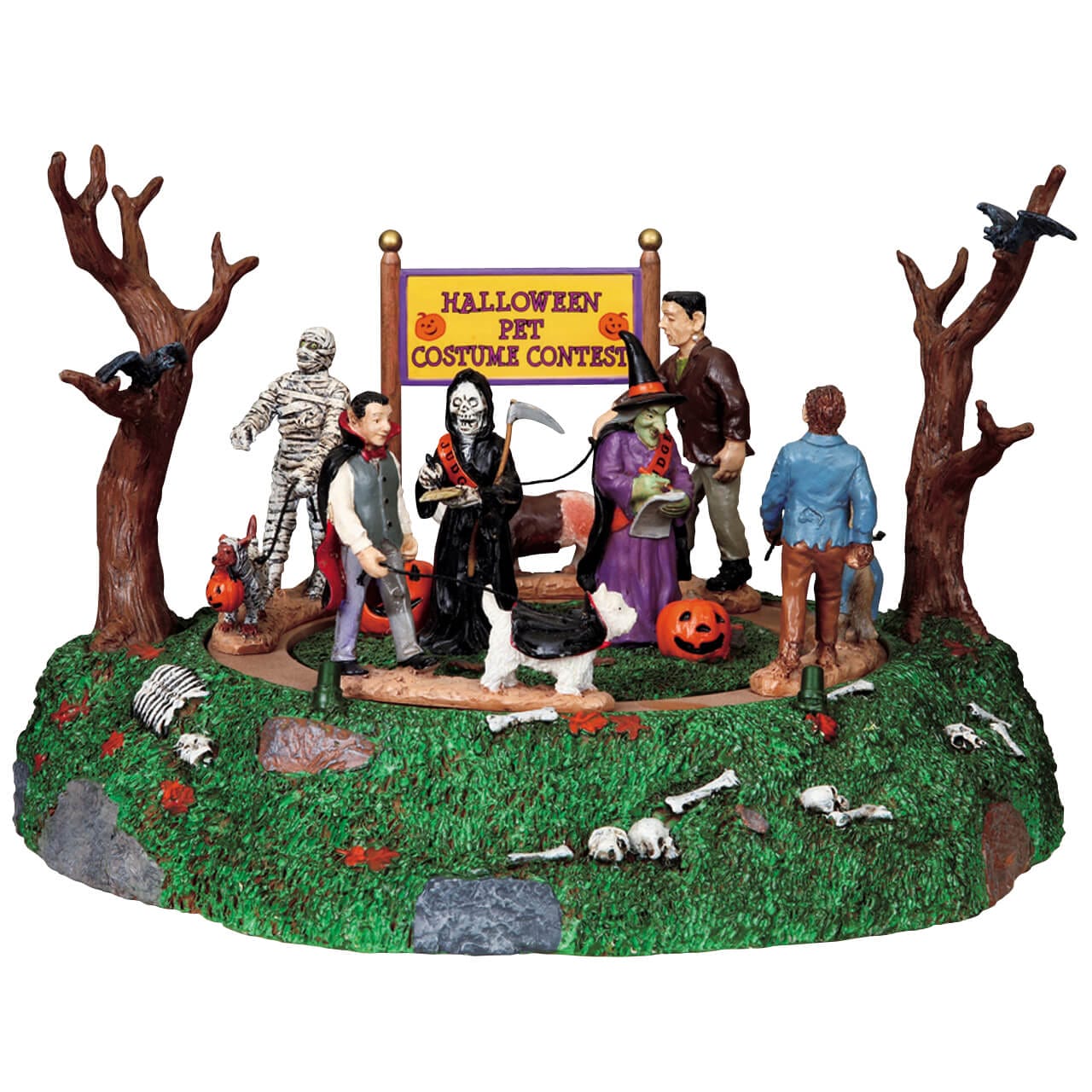 lemax-pet-costume-contest-spooky-town-animierte-tierszene image 1