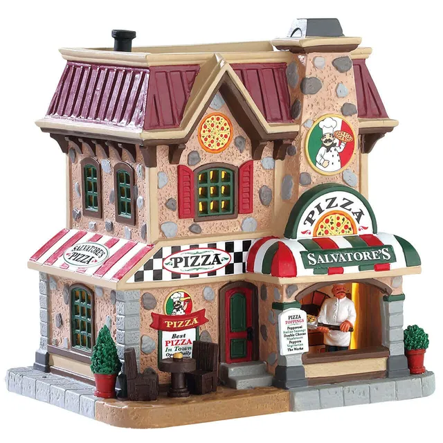 lemax-salvatore-s-pizzeria-beleuchtetes-miniaturhaus image 1
