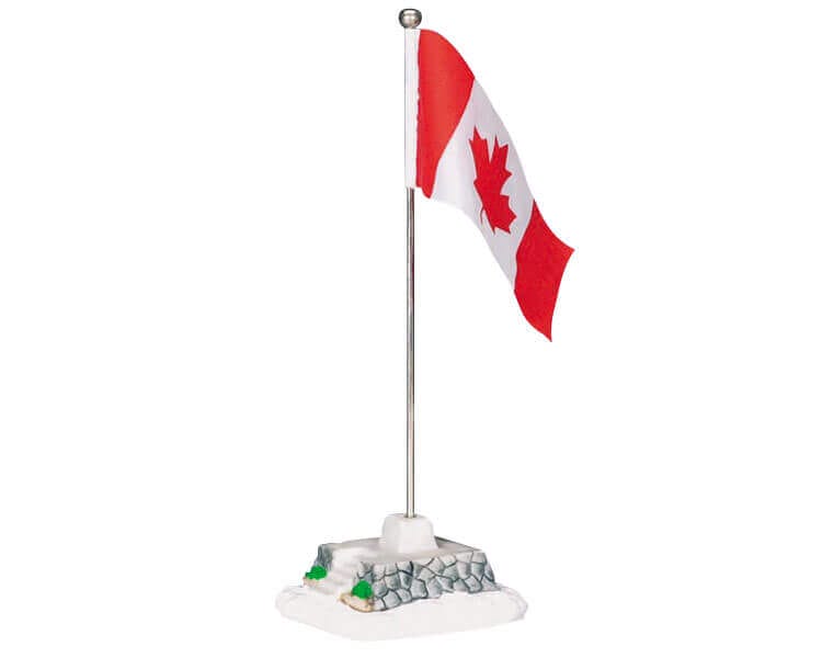 lemax-canadian-flag-pole-miniatur-flaggenmast-f-r-holiday-d-rfer image 1