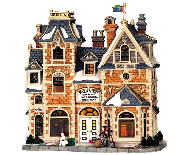 lemax-park-view-school-beleuchtetes-miniatur-schulhaus image 1