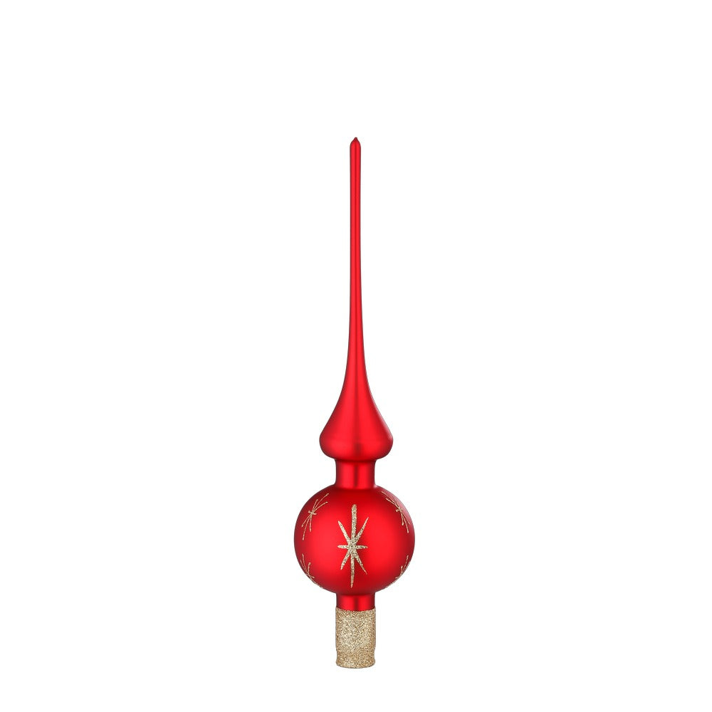 inge-glas-sternentanz-christbaumspitze-7-x-30-cm-rot-matt image 1