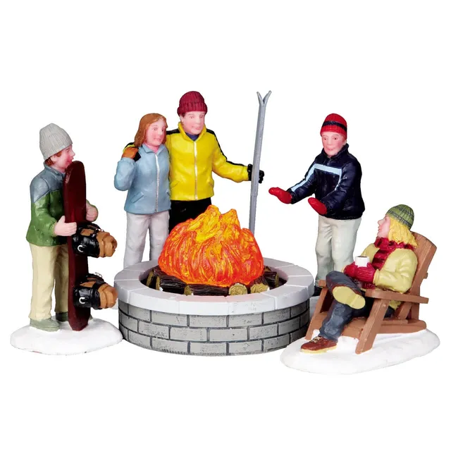 lemax-fire-pit-set-of-5-miniatur-set image 1