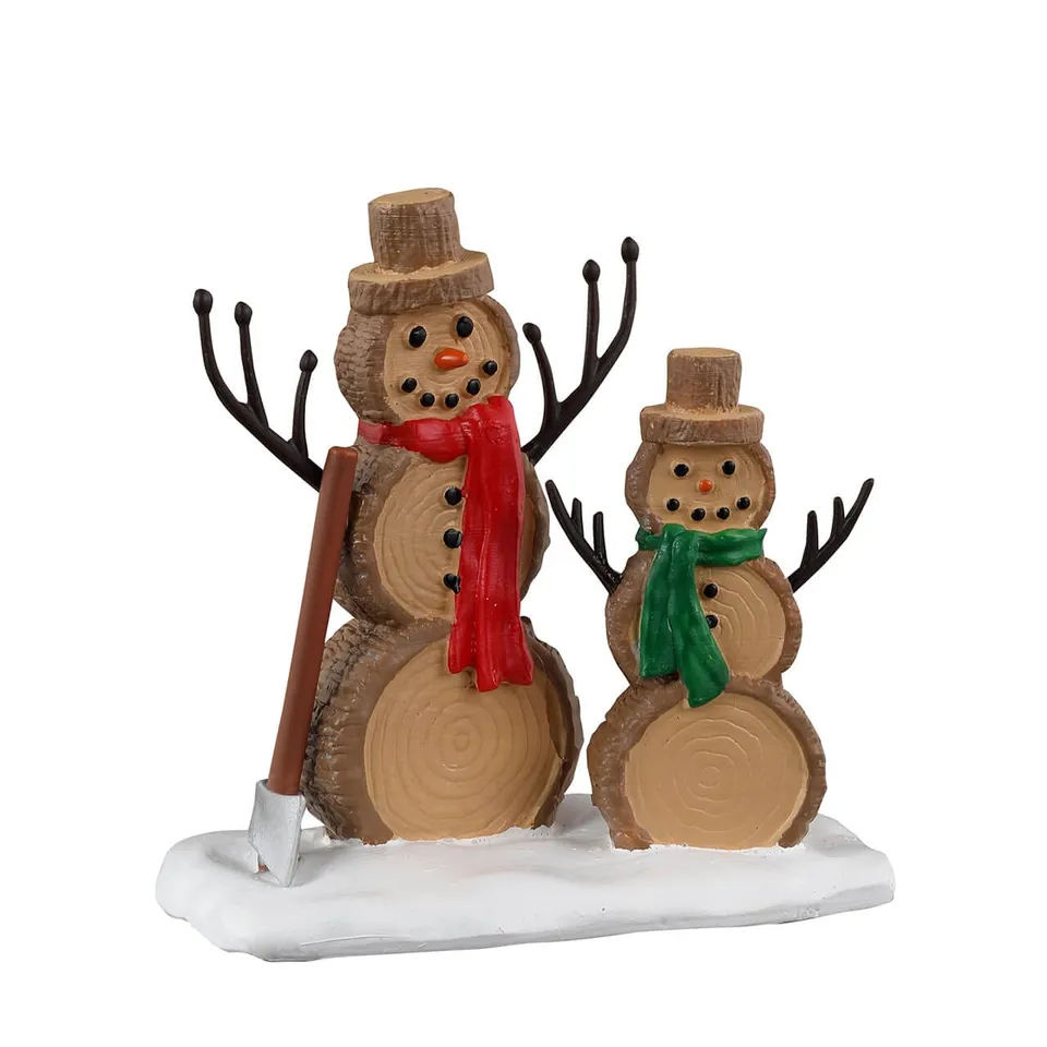 lemax-log-snowmen-holz-schneem-nner-2er image 1