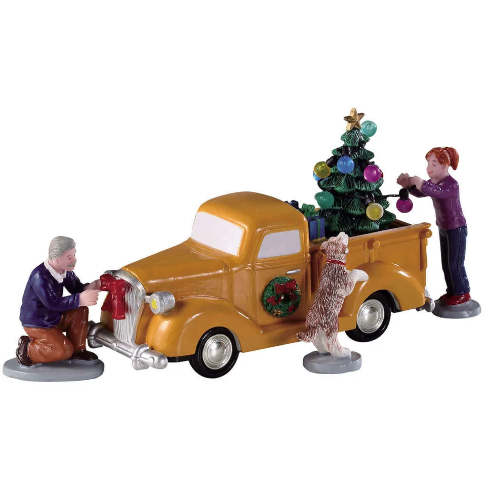 lemax-trimming-the-truck-miniatur-szene image 1