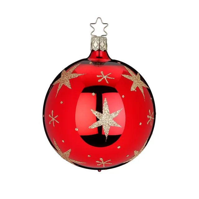 inge-glas-sternenlicht-christbaumkugel-8-cm-rot-classic image 1
