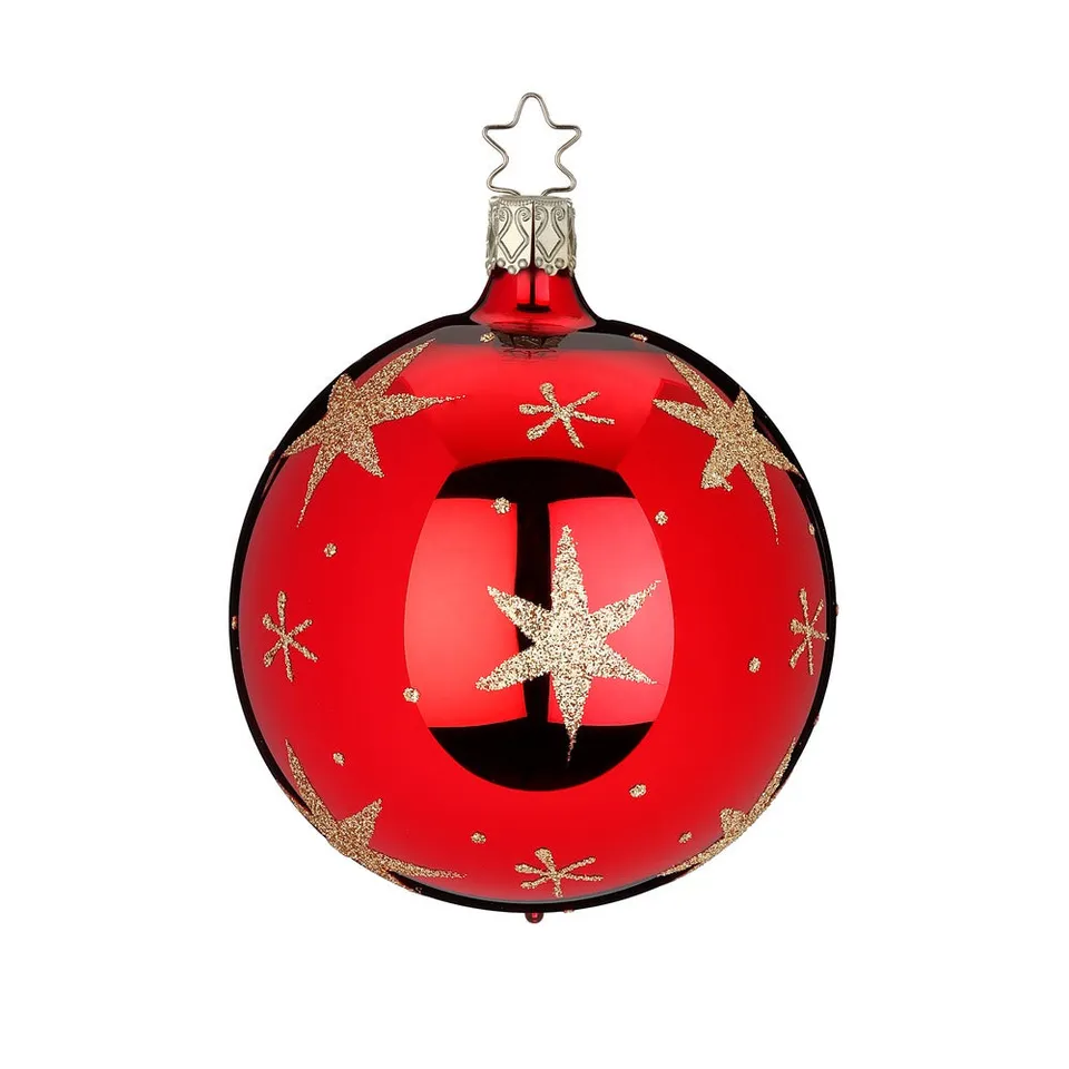 inge-glas-sternenlicht-christbaumkugel-8-cm-rot-classic image 1