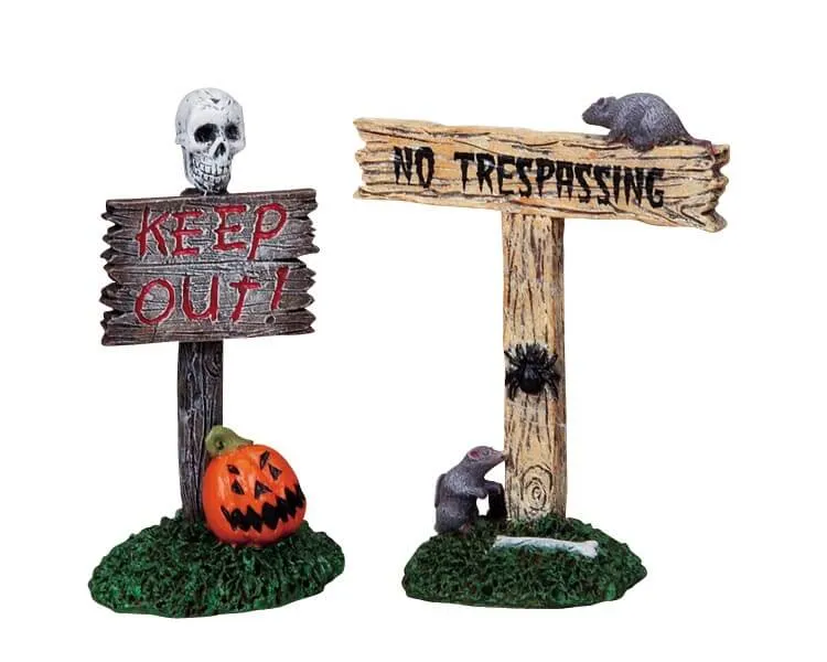lemax-scary-signs-spooky-town-halloween-schilder-set image 1