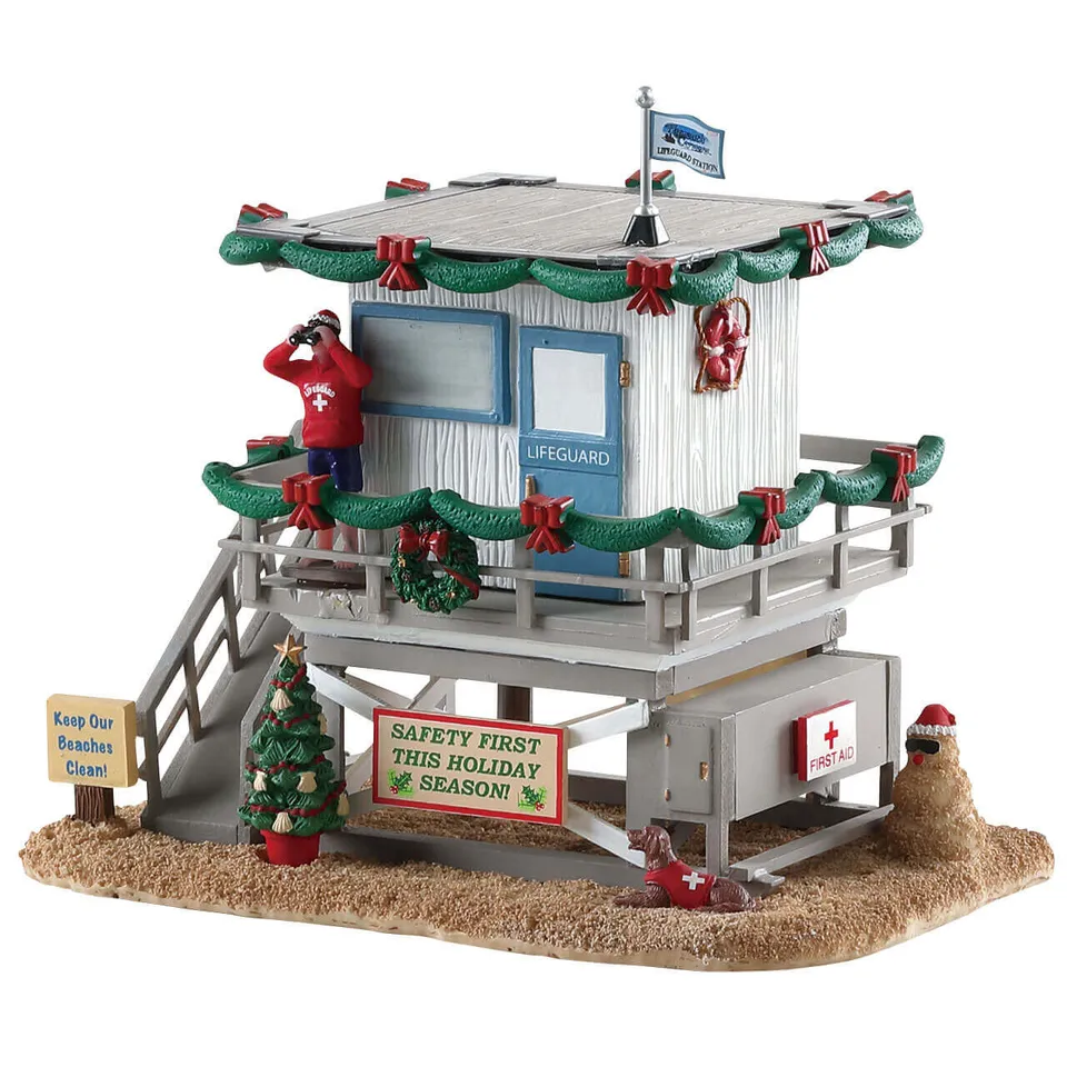 lemax-lifeguard-station-miniaturhaus-station image 1