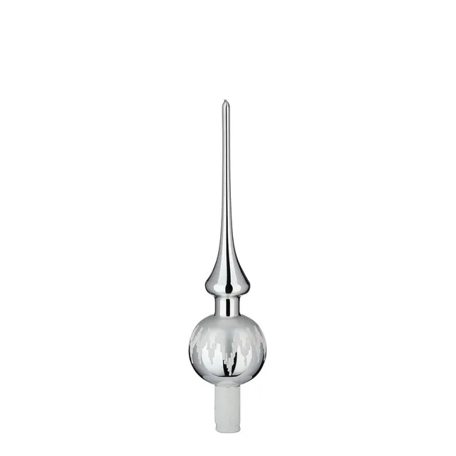 inge-glas-festtagsfreude-christbaumspitze-30-cm-silber-glanz image 1