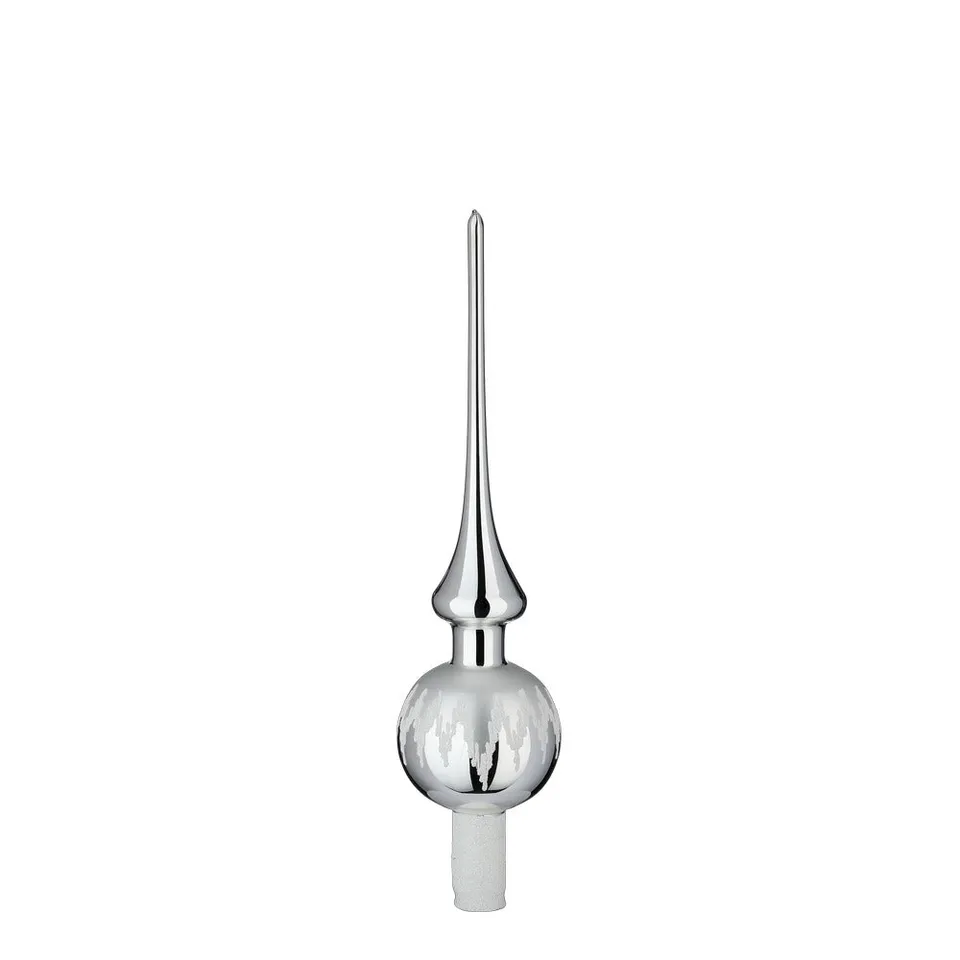 inge-glas-festtagsfreude-christbaumspitze-30-cm-silber-glanz image 1
