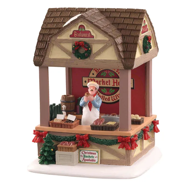 lemax-caddington-christmas-market-bratwurst-stand-miniatur image 1